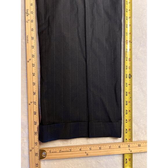 Jos A Bank Signature 44L 36x31 Navy Blue Bankers Stripe Classic Staple Suit - Picture 15 of 16